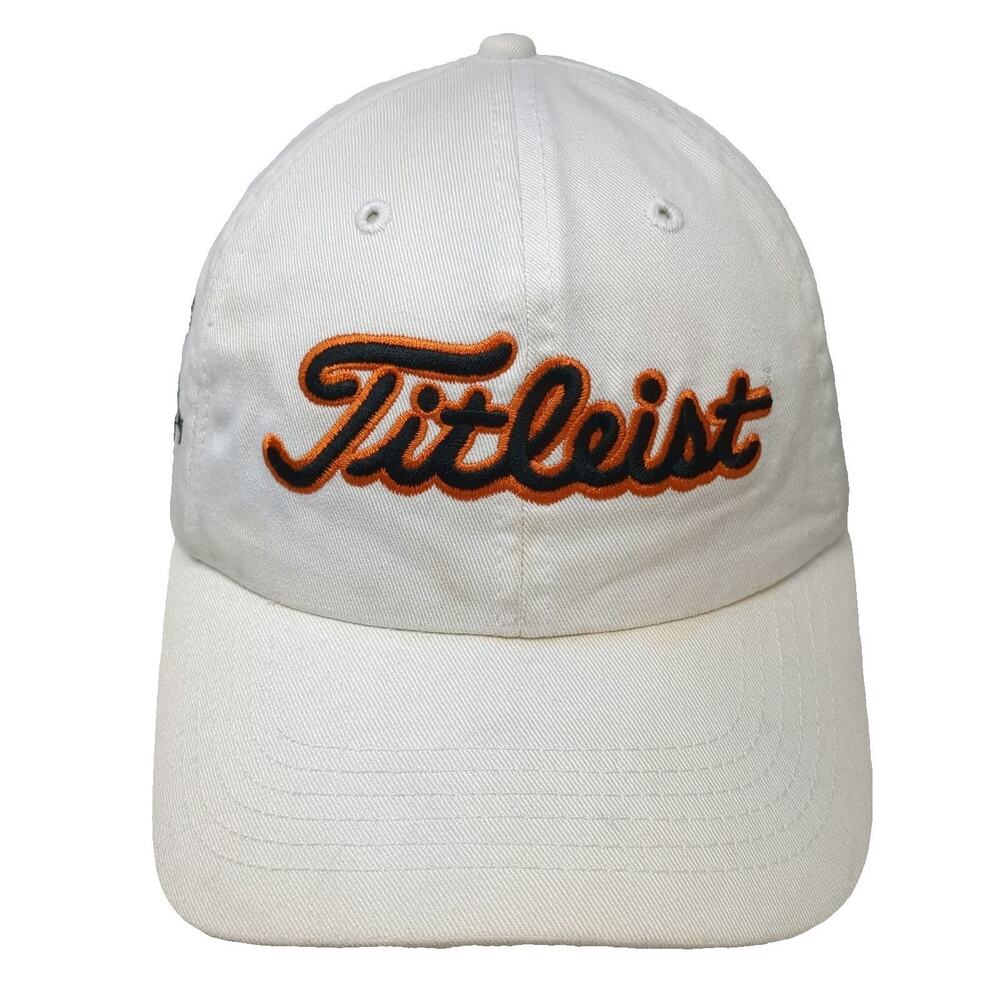 Titleist Baseball Cap White One Size Carmel Valley Ranch Logo Slideback Golf Hat